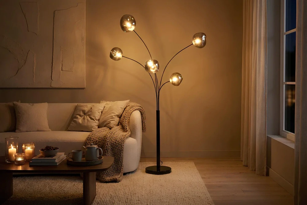 Stojací lampa Liquid Diamond Smoke