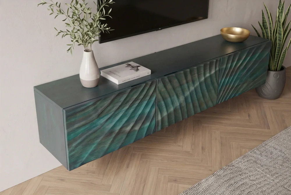 TV stolek Scorpion Turquoise Wall