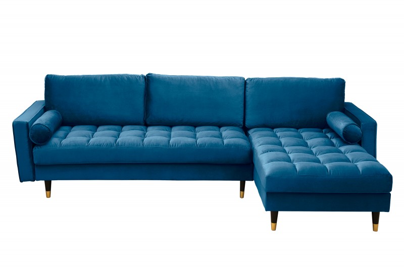 Rohová sedačka VELVET CORNER BLUE