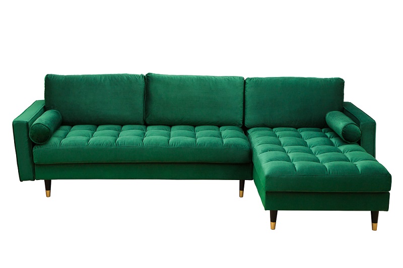Rohová sedačka VELVET CORNER SMARAGD