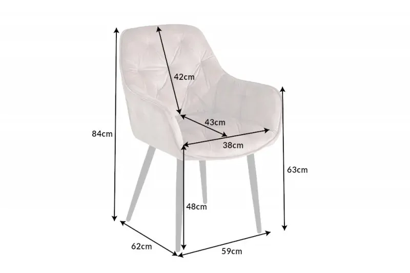 Židle MALIBU CHAMPAGNE