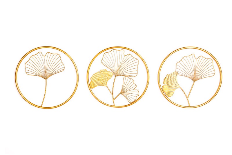 Dekorace GINKGO GOLD TRIO