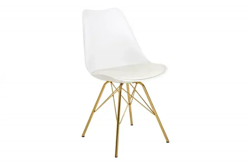 Židle SCENER RETRO GOLD WHITE