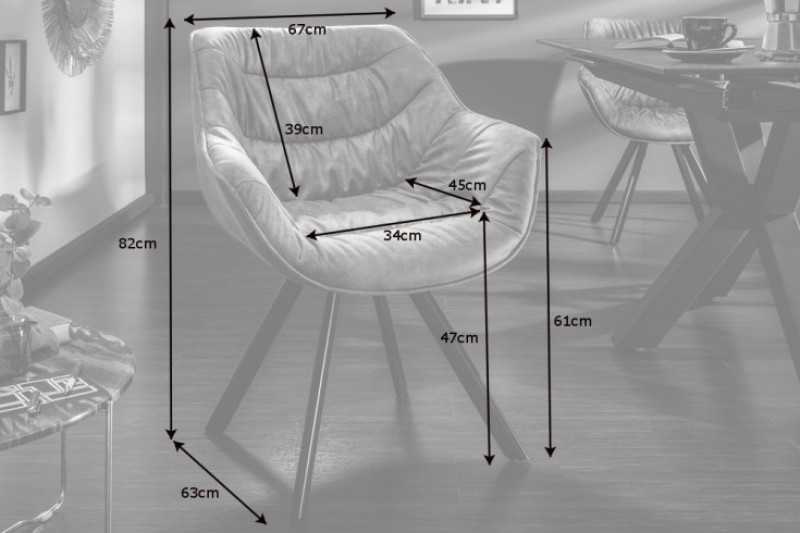Židle DUTCH SAMT GREY