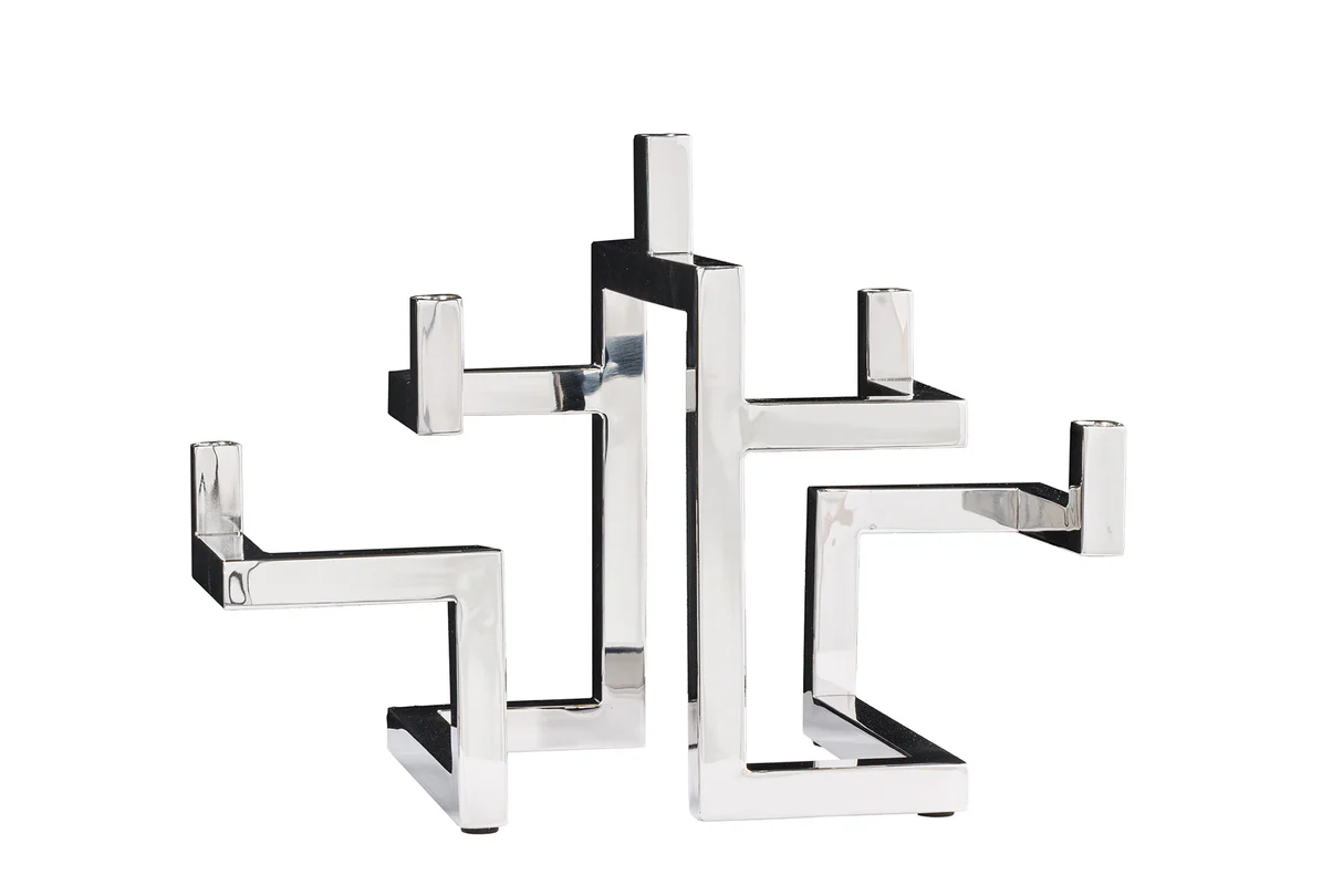 Svícen Candel Abstract Silver