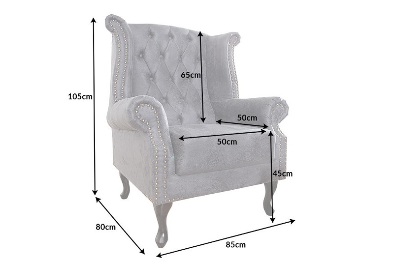 Křeslo CHESTERFIELD OLD GREY