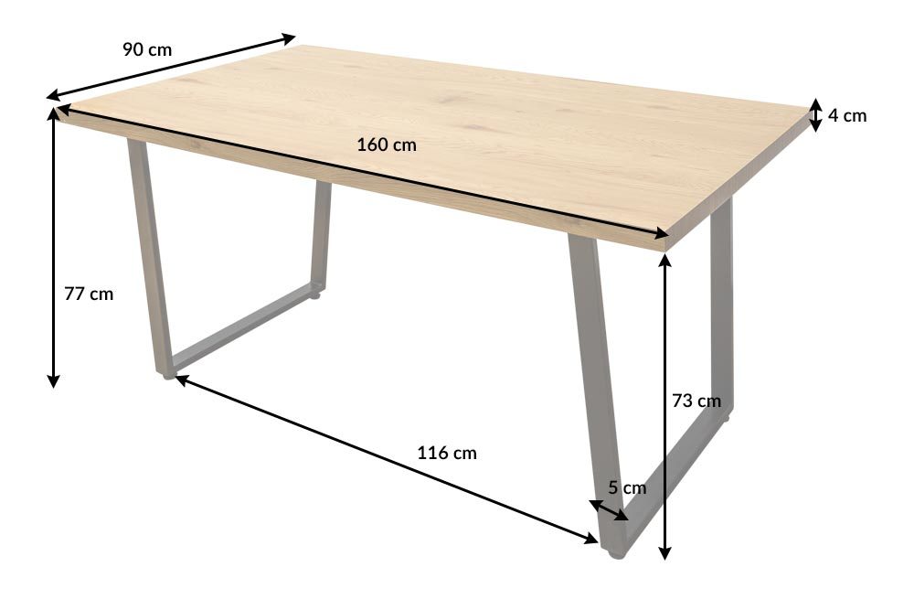 Jídelní stůl LOFT OAK 160
