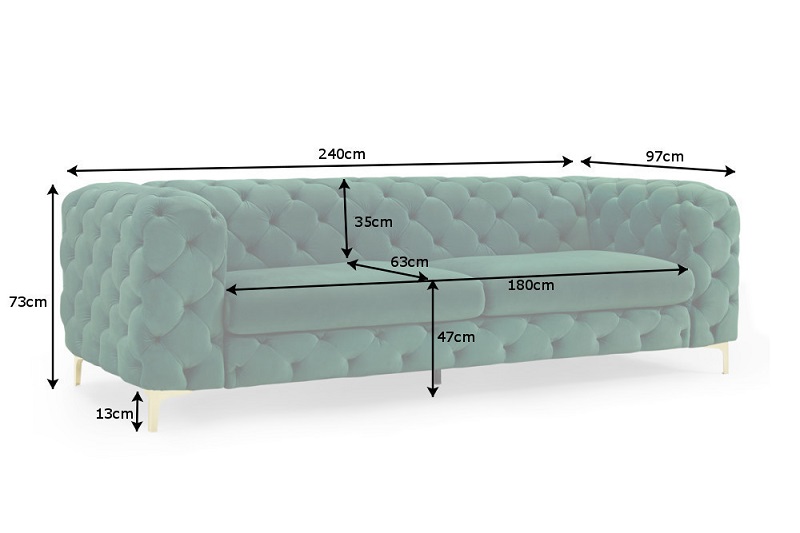 Sedačka MODERN BAROCK SMARAGD