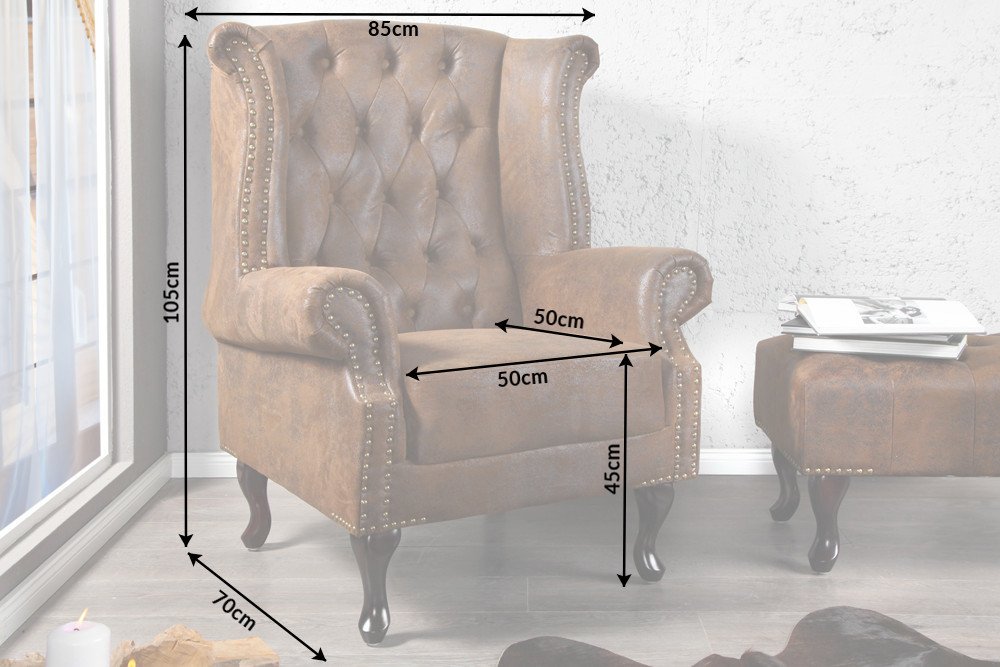 Křeslo Chesterfield Old Vintage