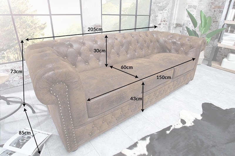 Sedačka CHESTERFIELD 3 VINTAGE