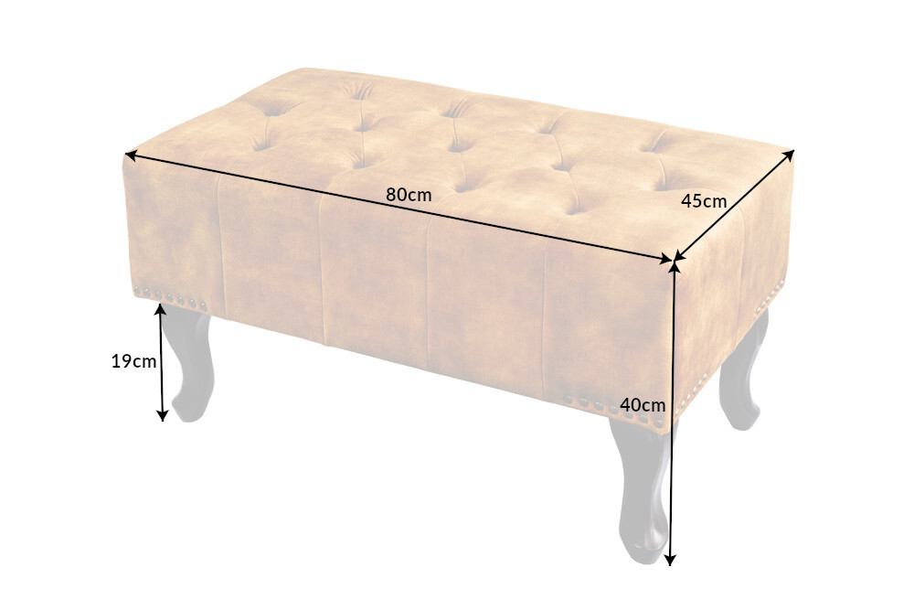 Taburet CHESTERFIELD STOOL MUSTARD