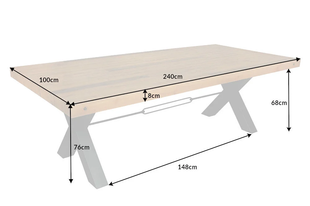 Jídelní stůl THOR PINE 240