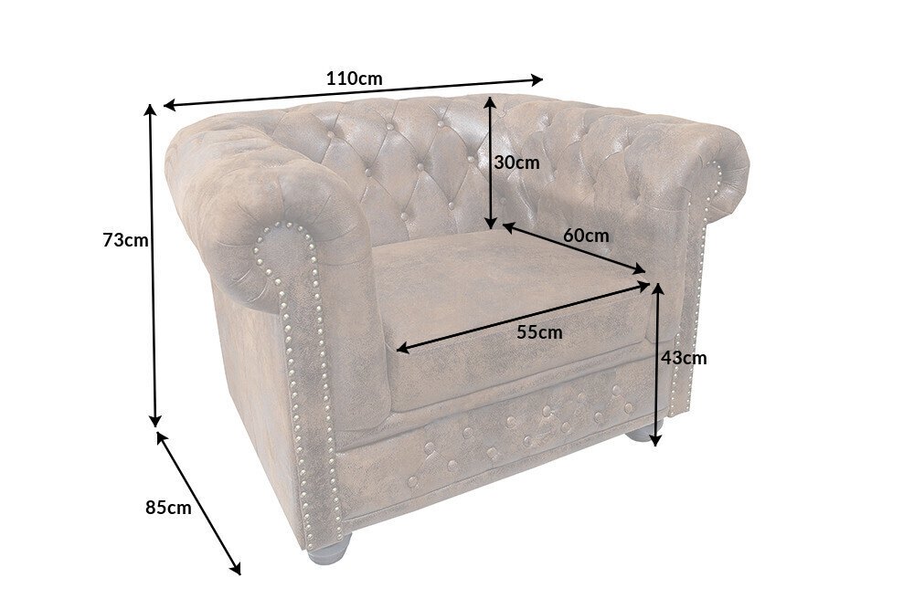 Křeslo CHESTERFIELD BLACK