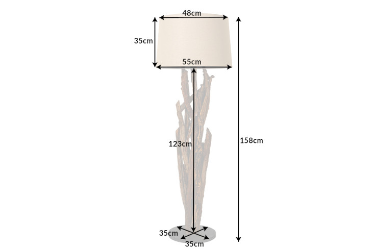 Stojanová lampa Wild Natur Wood Gray