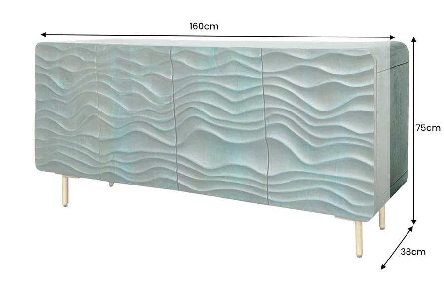 Komoda Wave Turquoise