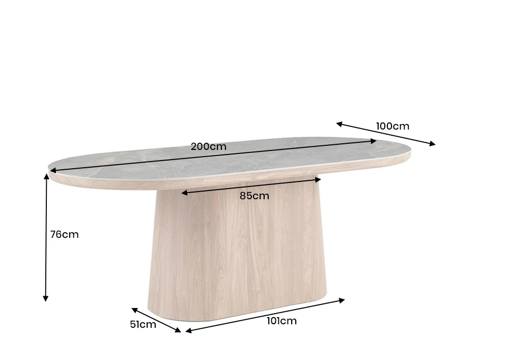 Jídelní stůl Unique Walnut 200