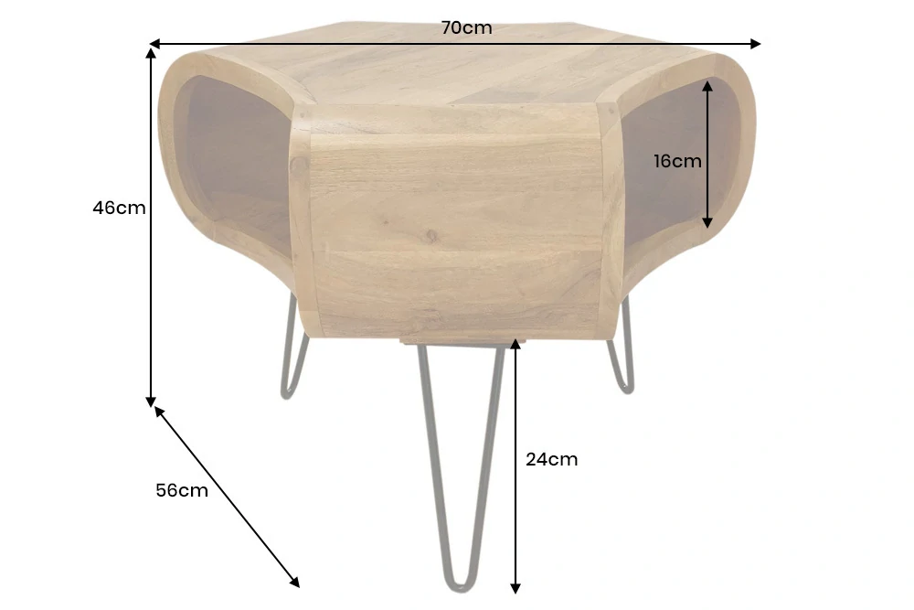 Stolek Spin Retro Accacia 70