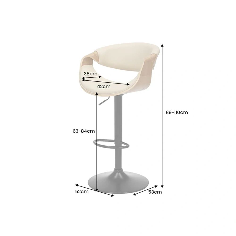 Barová židle Organita Oak Creme