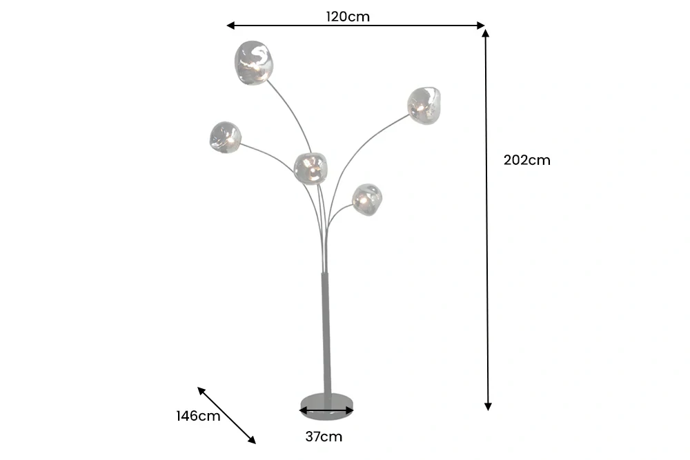 Stojací lampa Liquid Diamond Gold