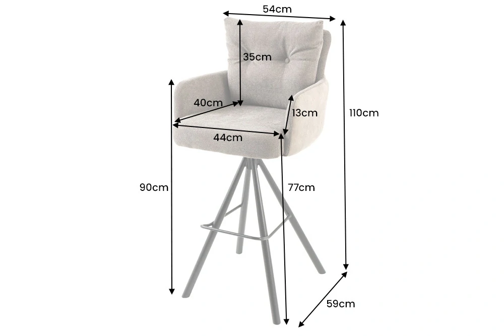 Barová židle Big George Antracit