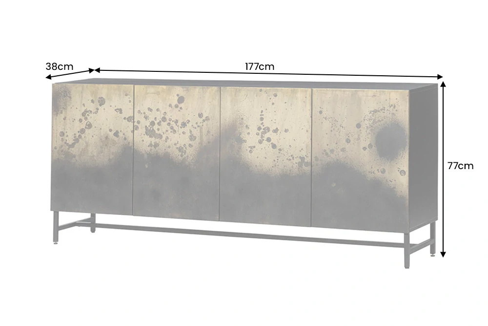 Komoda Oxid Metal Gold