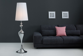 Stojací lampa BAROCA SILVER