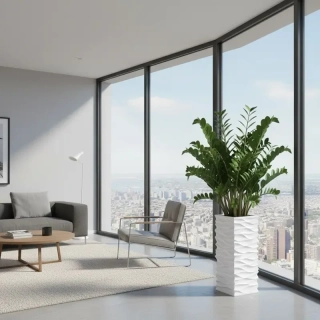 Květináč CUBICON WHITE 70