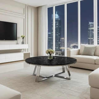 Konferenční stolek DISK BLACK 100