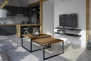 Sada stolků NEVIO WALNUT