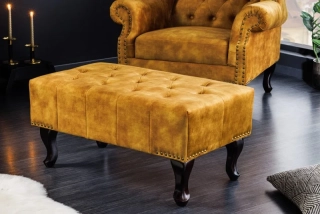Taburet CHESTERFIELD STOOL MUSTARD