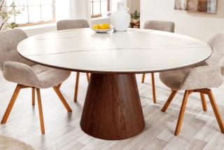 Jídelní stůl Unique Round 120 Walnut
