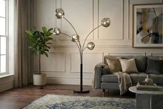 Stojací lampa Liquid Diamond Smoke