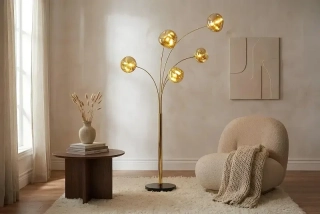 Stojací lampa Liquid Diamond Gold