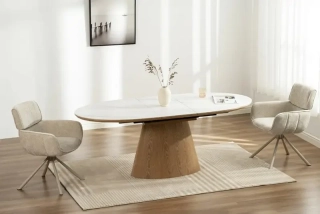 Jídelní stůl Unique Oak Ceramic White